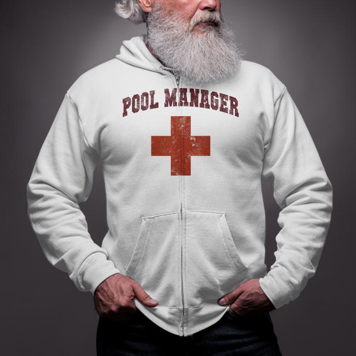 Swimming Pool Manager Beach Vacay Lifeguards Swim Cruise Zip Up Hoodie