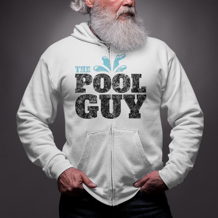 Vintage The Pool Guy Swimming For Him T-Shirt Zip Up Hoodie