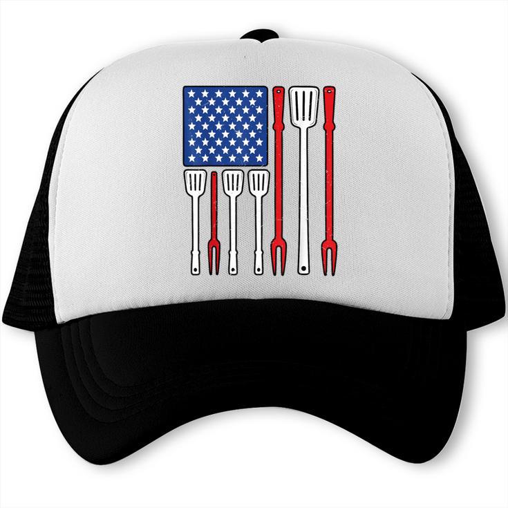 4th July BBQ Dad Joke American Flag BBQ Grill Dad Trucker Cap, trending gift