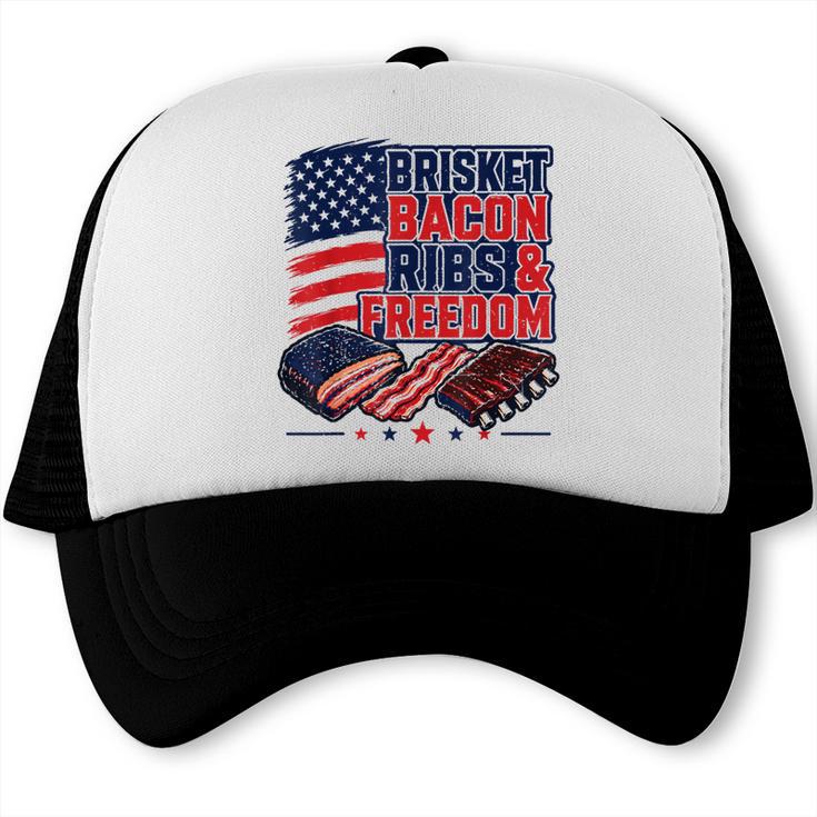 4th July BBQ Dad Joke Brisket Bacon Freedom Grilling Trucker Cap, trending gift 4th July BBQ Dad Joke Brisket Bacon Freedom Grilling Trucker Cap, trending gift