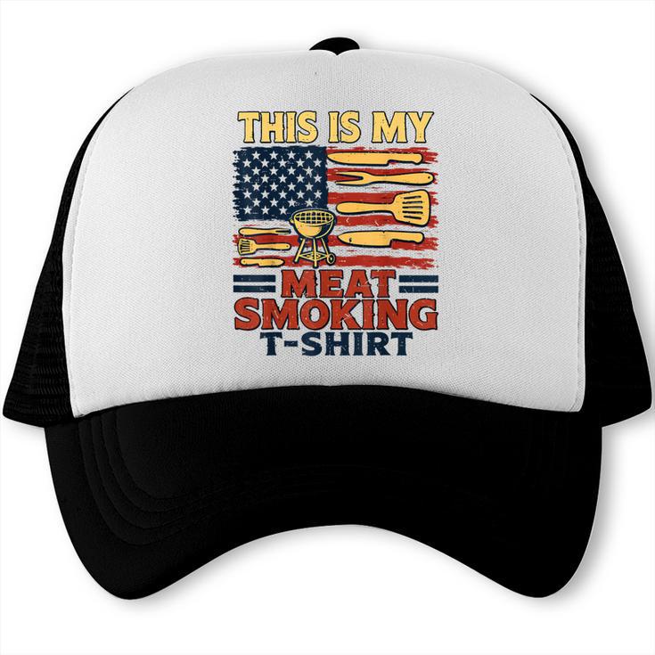 4th July BBQ Dad Joke This My Meat Smoking Shirt Grill Trucker Cap, trending gift