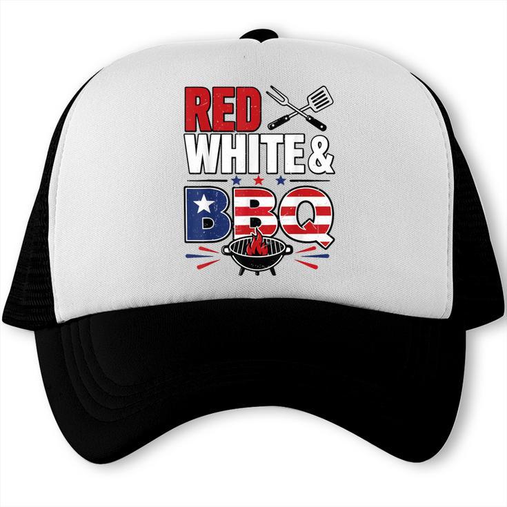4th July BBQ Dad Joke Red BBQ Grilling Dad Trucker Cap, trending gift 4th July BBQ Dad Joke Red BBQ Grilling Dad Trucker Cap, trending gift