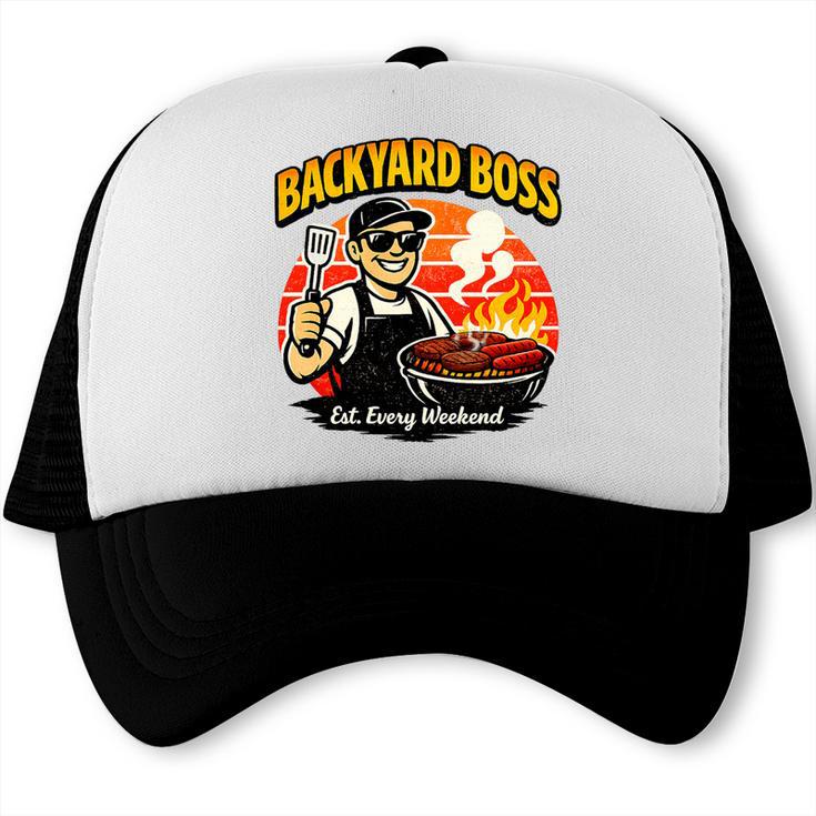 Backyard Boss BBQ Dad Grill Master Barbeque Premium Tri-Blend Trucker Cap, trending gift Backyard Boss BBQ Dad Grill Master Barbeque Premium Tri-Blend Trucker Cap, trending gift
