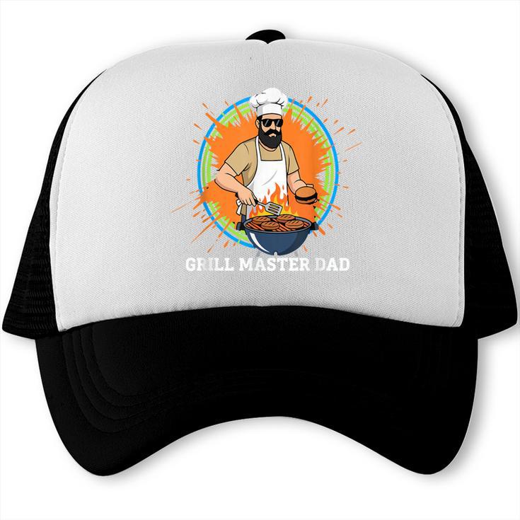 BBQ Dad Grill Master Cook Graphic Trucker Cap