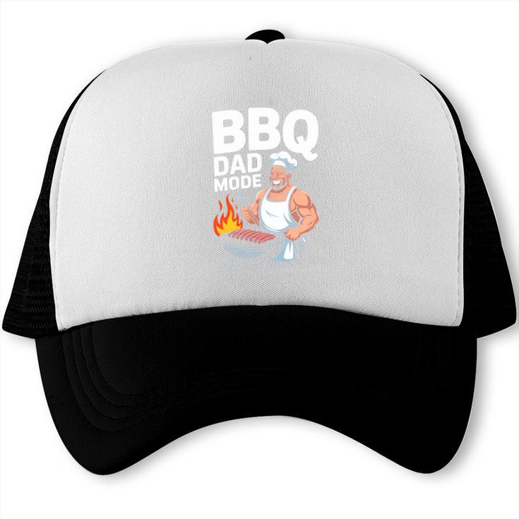 BBQ DAD Mode Fathers Day Comfort Colors Crop Top Trucker Cap, trending gift