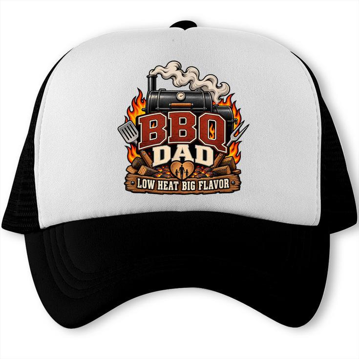BBQ Dad Smoking Meats Pitmaster Grill Quote Graphic Trucker Cap