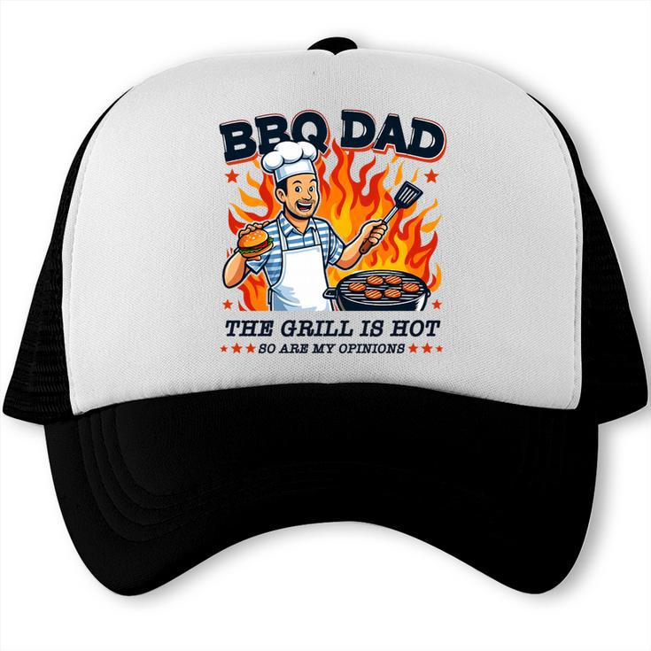 BBQ Dad Tee Grill Is Hot My Opinions Present Apparel Premium Tri-Blend Trucker Cap, trending gift