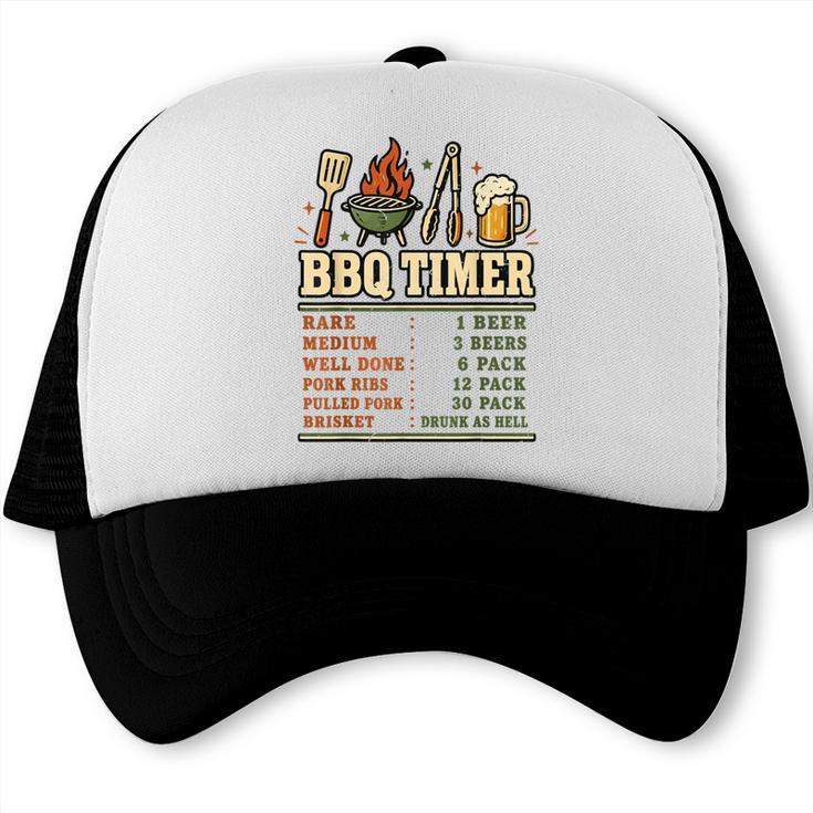Grill BBQ Dad Joke BBQ Timer Shirt Barbecue Pitmaster Chef Trucker Cap, trending gift