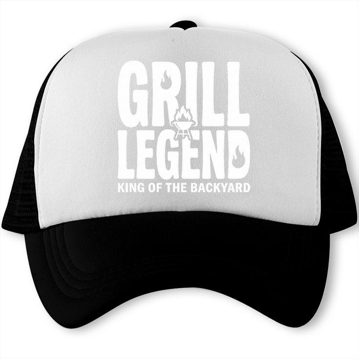 Grill Legend King Of The Backyard BBQ Dad Humor Chef Premium Tri-Blend Trucker Cap, trending gift