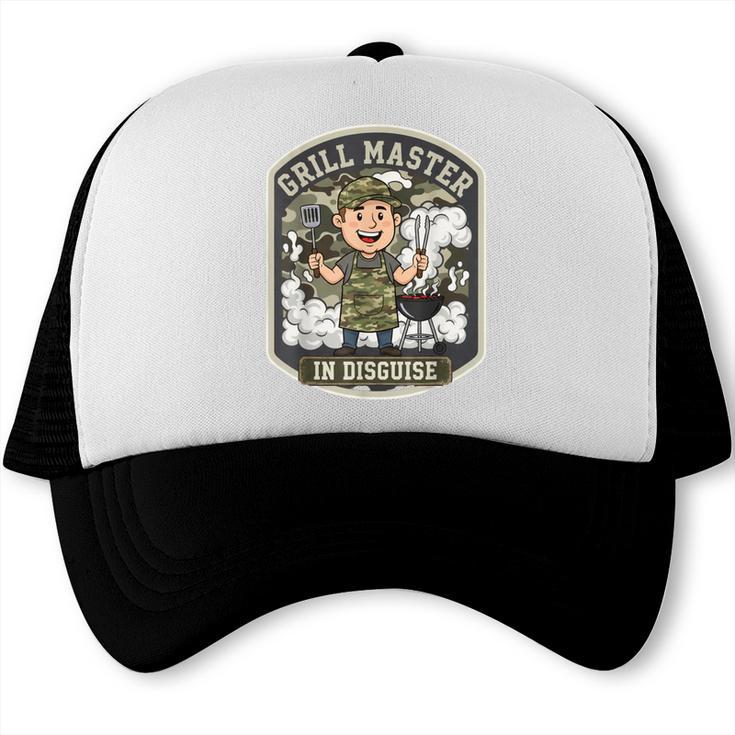 Grill Major In Disguise BBQ Dad Grilling Outdoor Men Trucker Cap