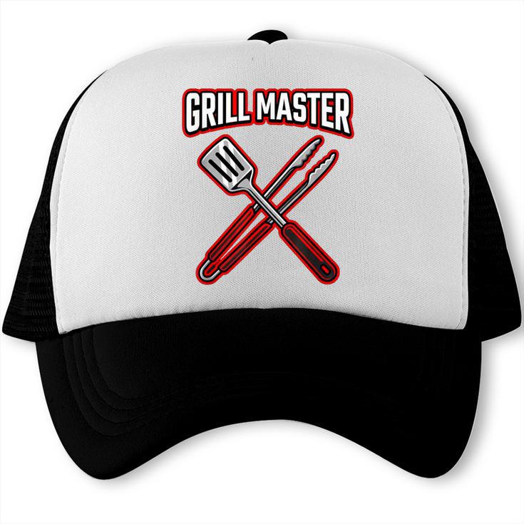Grill Master BBQ Dad Crossed Spatula Knife Trucker Cap, trending gift