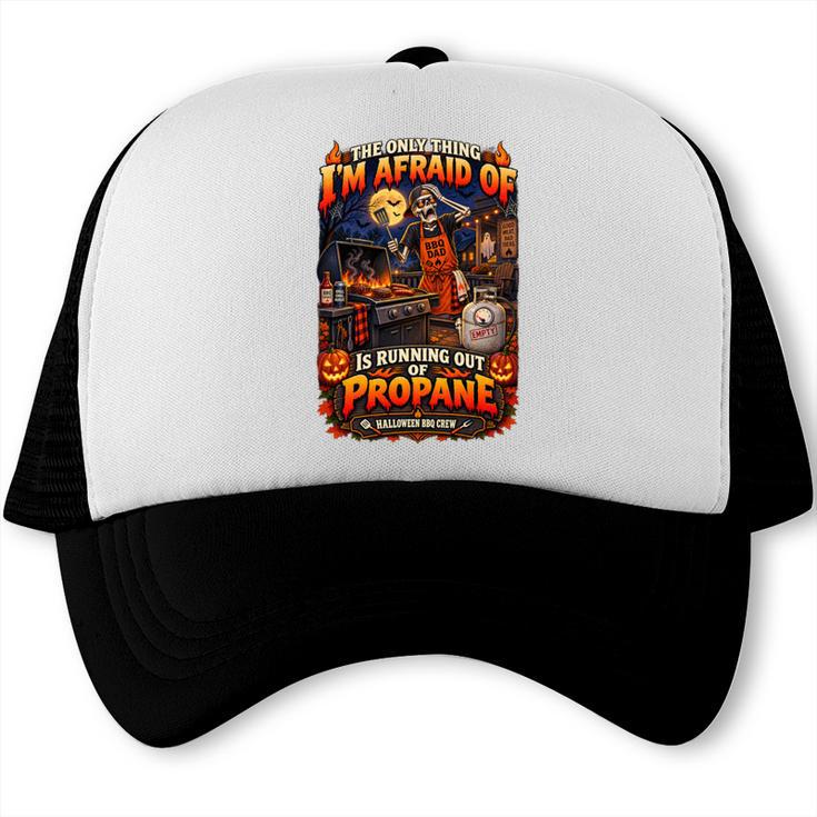Halloween BBQ Dad Running Out Of Propane Grill Comfort Colors Crop Top Trucker Cap, trending gift Halloween BBQ Dad Running Out Of Propane Grill Comfort Colors Crop Top Trucker Cap, trending gift