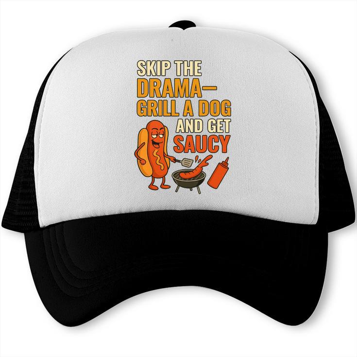 Hotdog Grill Quote Apparel For BBQ Dad Uncle Cousins Comfort Colors Crop Top Trucker Cap, trending gift