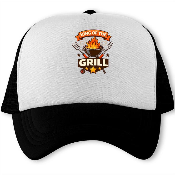 King Of The Grill BBQ Dad Grilling Master Barbecue Trucker Cap, trending gift King Of The Grill BBQ Dad Grilling Master Barbecue Trucker Cap, trending gift