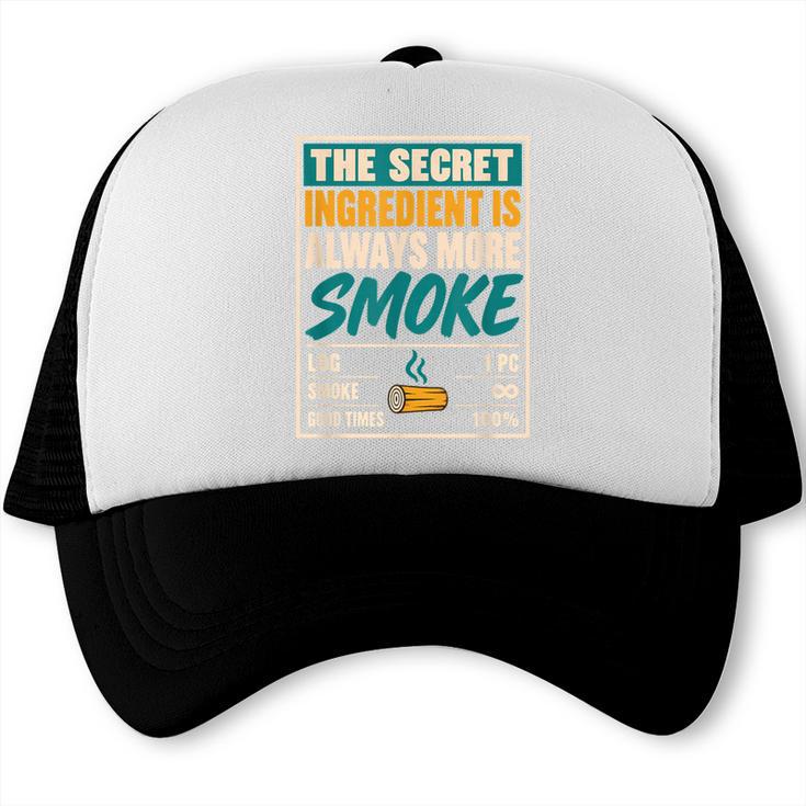 The Secret Ingredient Is Always More Smoke BBQ Dad Grilling Trucker Cap, trending gift The Secret Ingredient Is Always More Smoke BBQ Dad Grilling Trucker Cap, trending gift