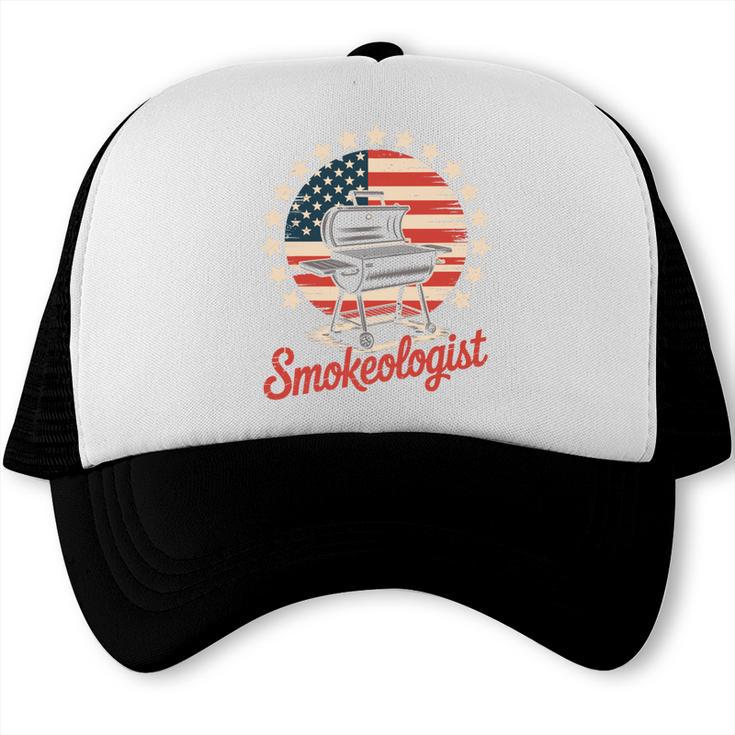 Smokeologist Grilling BBQ Dad Performance Trucker Cap, trending gift