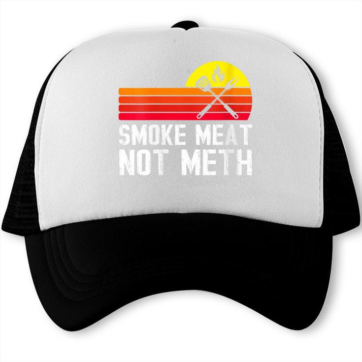 Women's Smoke Meat Not Meth Grilled BBQ Dad Brisket Grilling Trucker Cap
