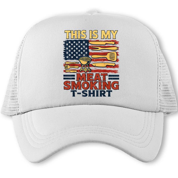 4th July BBQ Dad Joke This My Meat Smoking Shirt Grill Trucker Cap