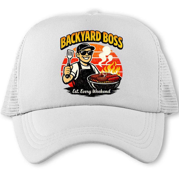 Backyard Boss BBQ Dad Grill Master Barbeque Premium Tri-Blend Trucker Cap