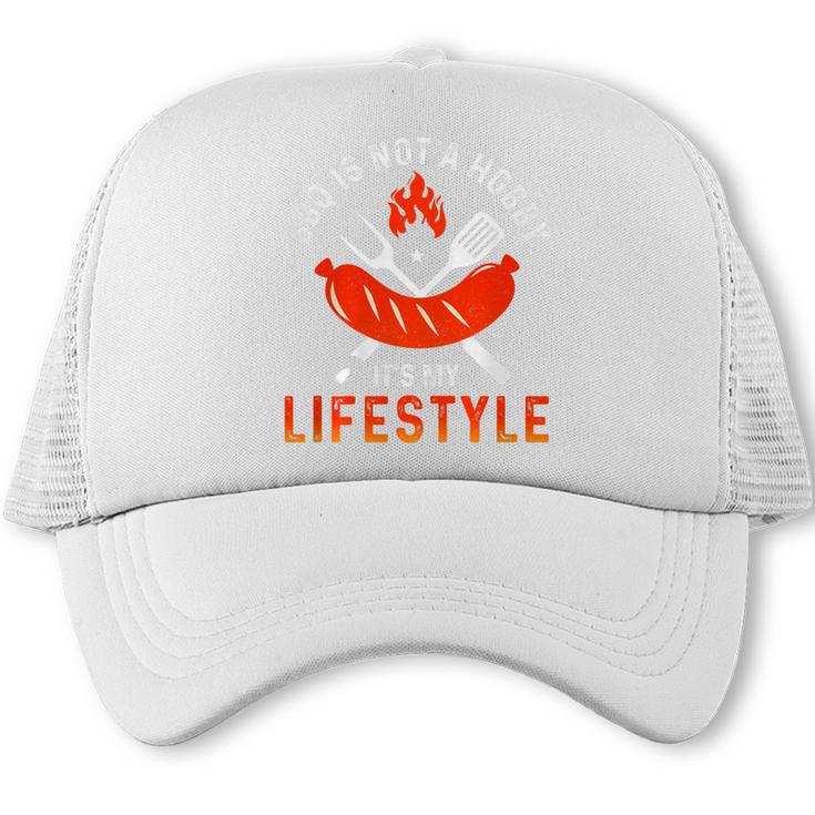 BBQ Dad Barbeque Men Grilling Premium Tri-Blend Trucker Cap