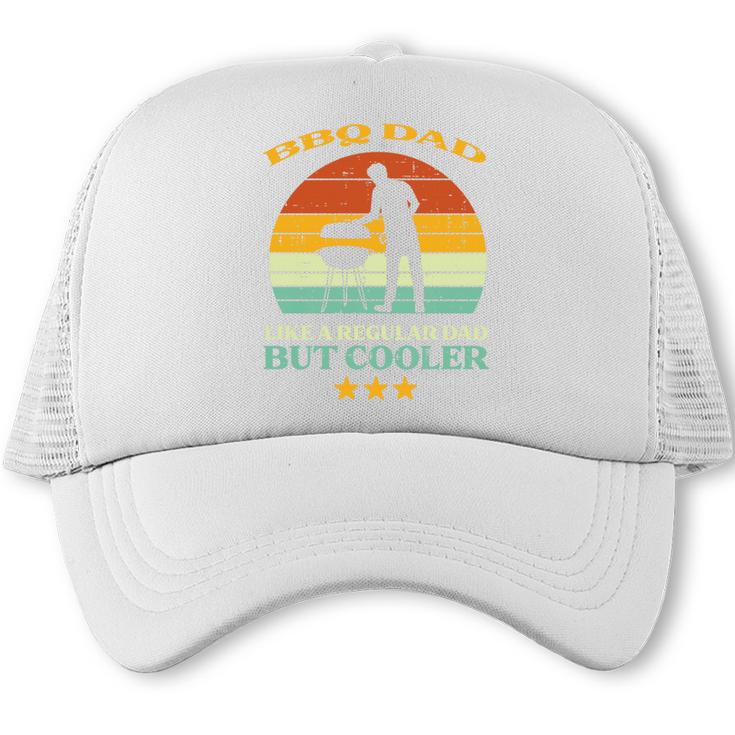 BBQ Dad Cooler Retro Barbecue Grill Fathers Day Daddy Papa Premium Tri-Blend Trucker Cap