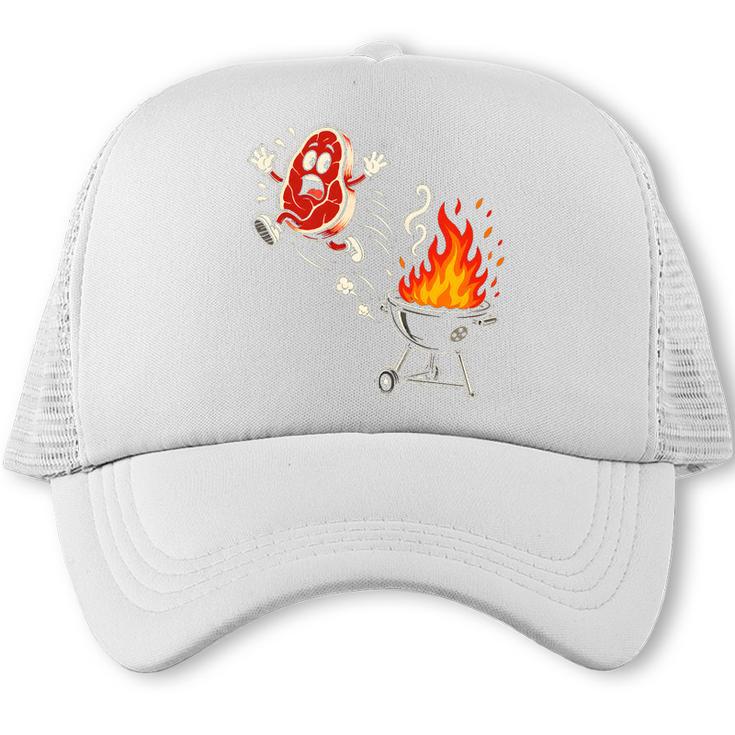 BBQ Dad Grill Barbecue Fathers Day Premium Tri-Blend Trucker Cap