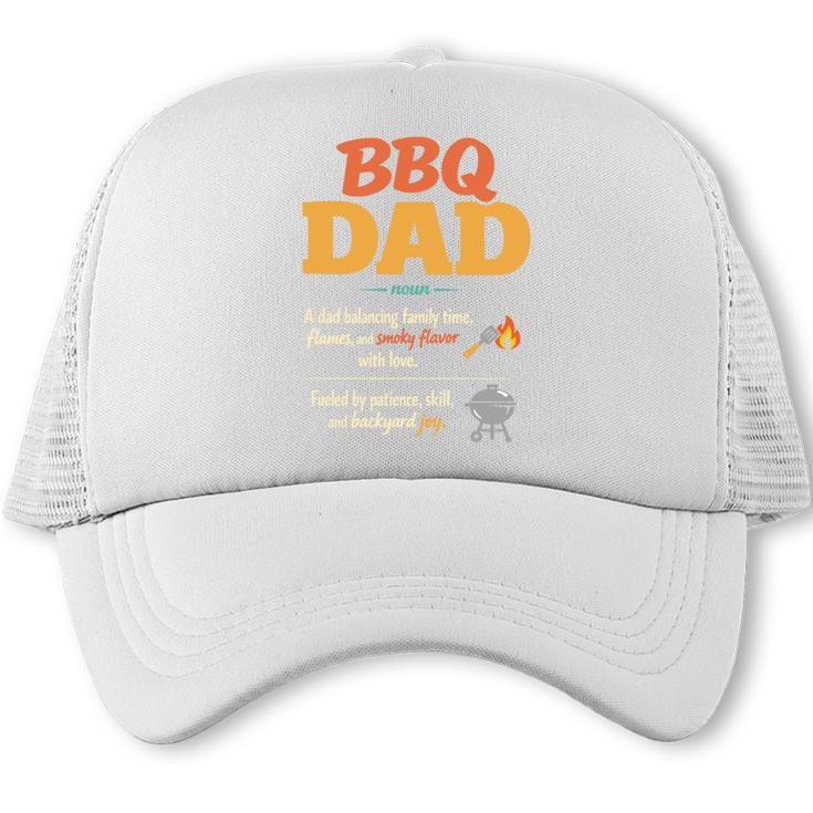 BBQ Dad Grilling Father Definition Backyard Barbecue Lover Performance Trucker Cap