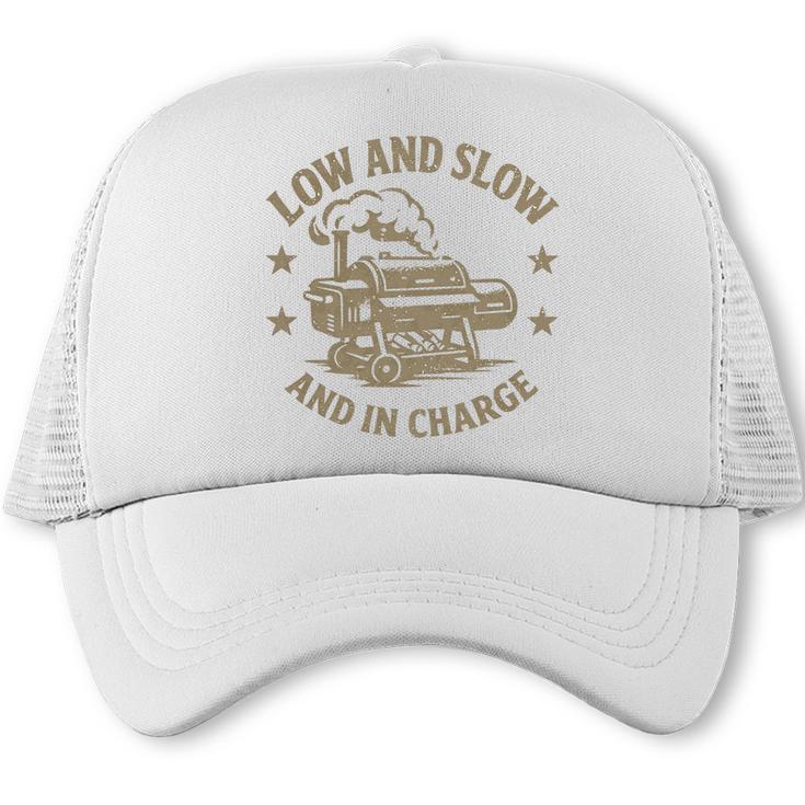 BBQ Dad Low And Slow Smoker Father's Day Pitmaster Premium Tri-Blend Trucker Cap