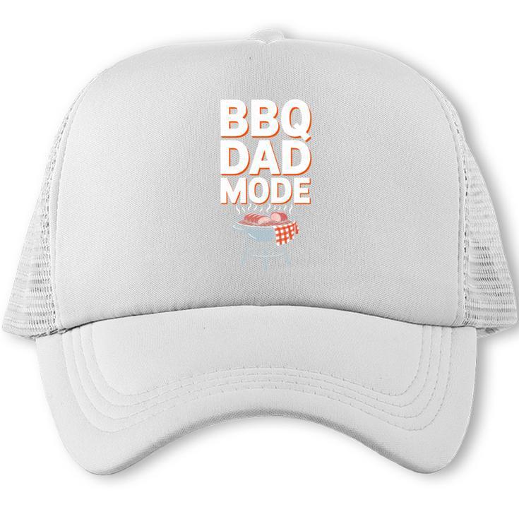 BBQ DAD Mode Barbecue Grill Father Comfort Colors Crop Top Trucker Cap