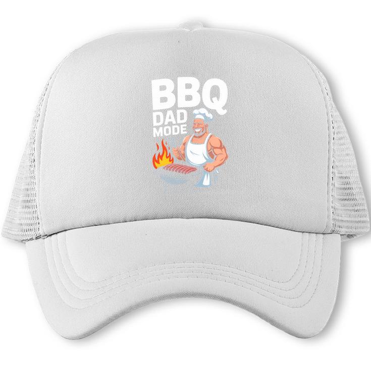 BBQ DAD Mode Fathers Day Comfort Colors Crop Top Trucker Cap