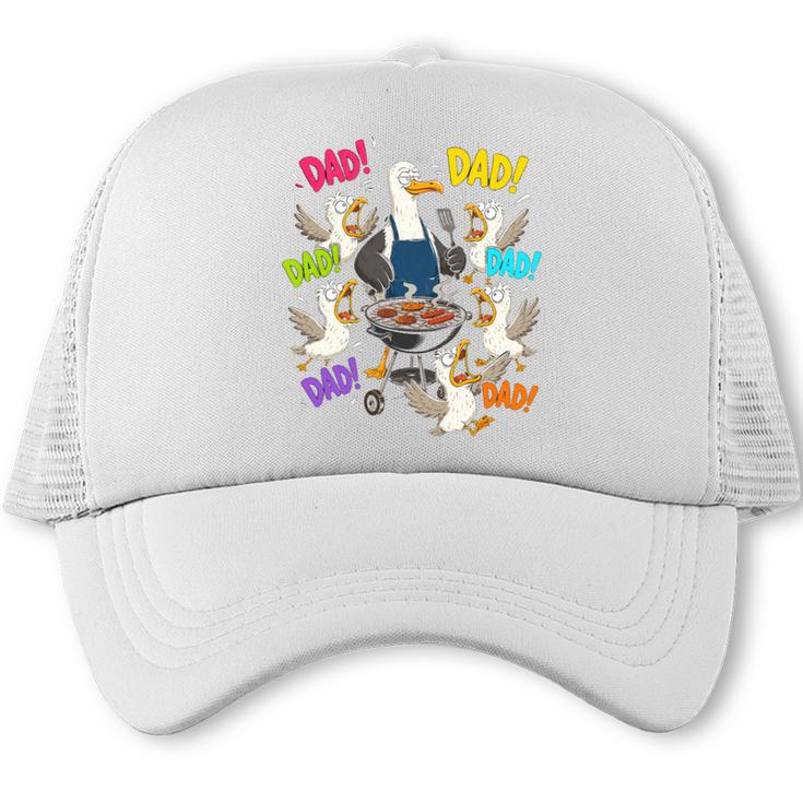BBQ Dad Seagull Fathers Day Grill Humor Performance Trucker Cap