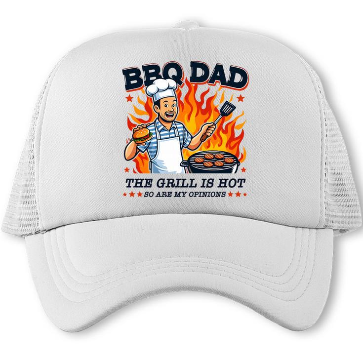 BBQ Dad Tee Grill Is Hot My Opinions Present Apparel Premium Tri-Blend Trucker Cap