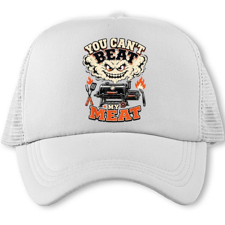 You Can't Beat My Meat Vintage BBQ Dad Joke Pitmaster Trucker Cap