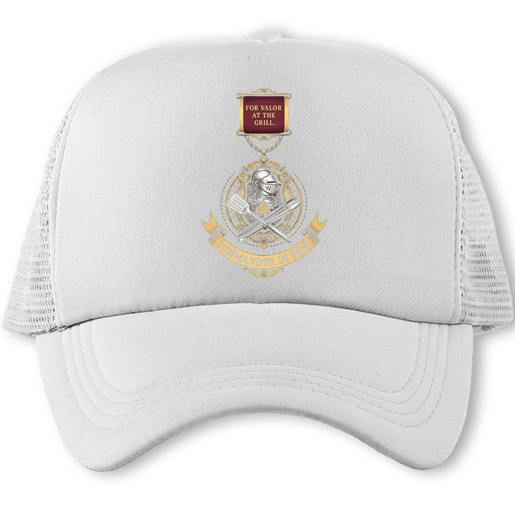 Commander In Beef BBQ Dad Grill Master Premium Tri-Blend Trucker Cap