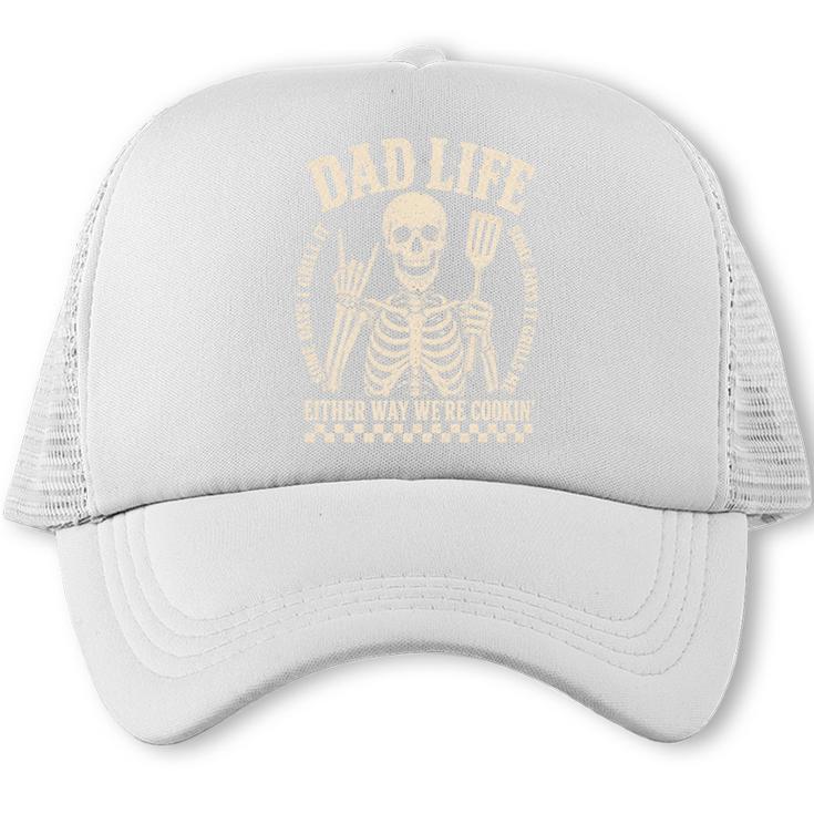 Dad Life Grill Skeleton BBQ Dad Father's Day Trucker Cap