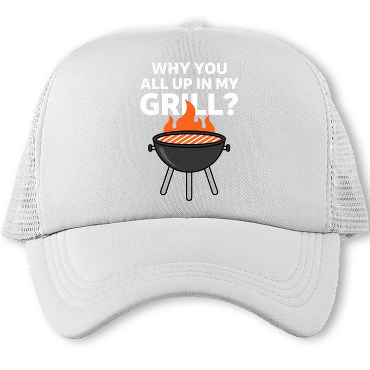Dad Saying BBQ Dad Joke Backyard Barbecue Premium Tri-Blend Trucker Cap