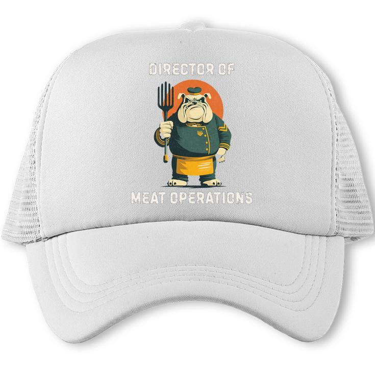 Director Of Meat Operations BBQ Dad Grilling Premium Tri-Blend Trucker Cap