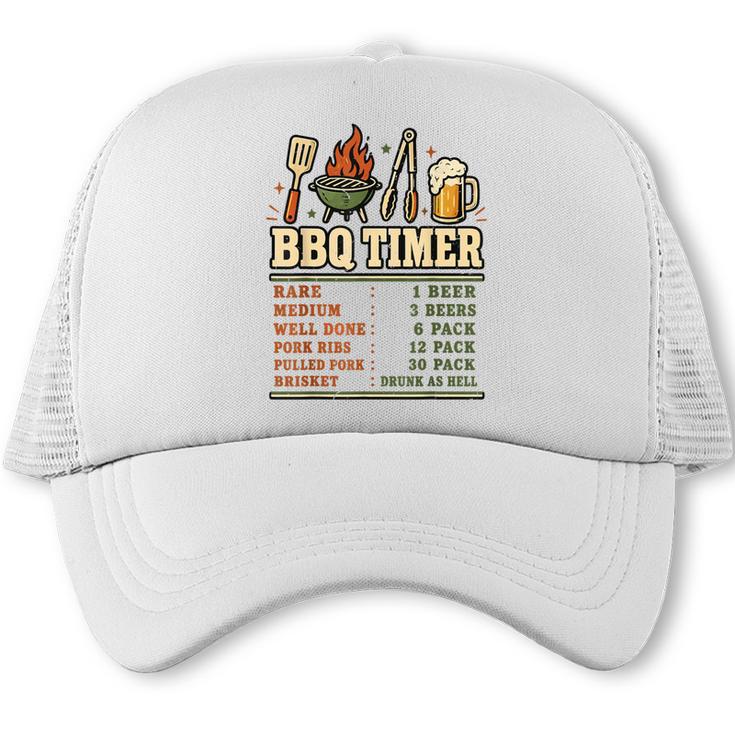 Grill BBQ Dad Joke BBQ Timer Shirt Barbecue Pitmaster Chef Trucker Cap