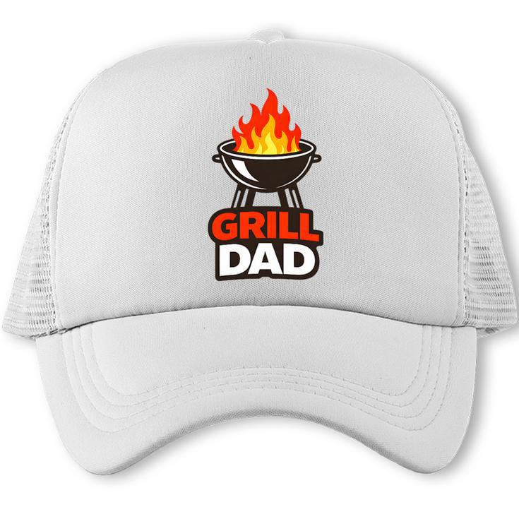 Grill Dad BBQ Dad Barbecue Grilling Father Premium Tri-Blend Trucker Cap