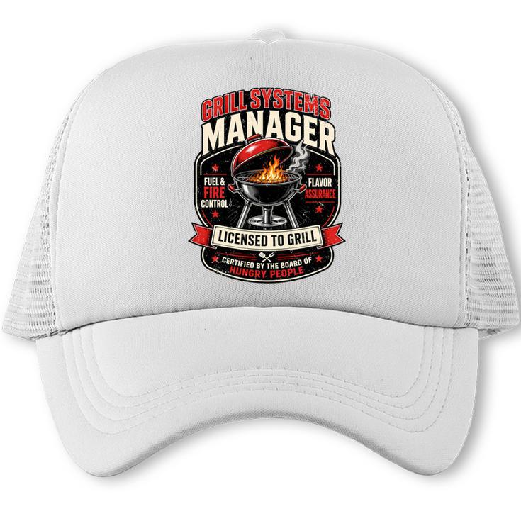 Grill Systems Manager BBQ Dad Comfort Colors Crop Top Trucker Cap