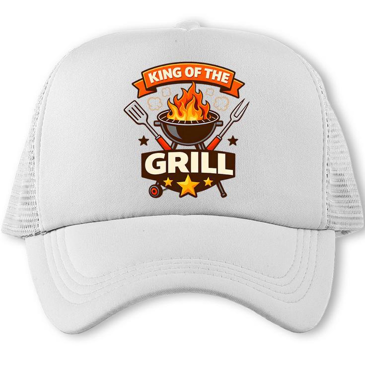 King Of The Grill BBQ Dad Grilling Master Barbecue Premium Tri-Blend Trucker Cap
