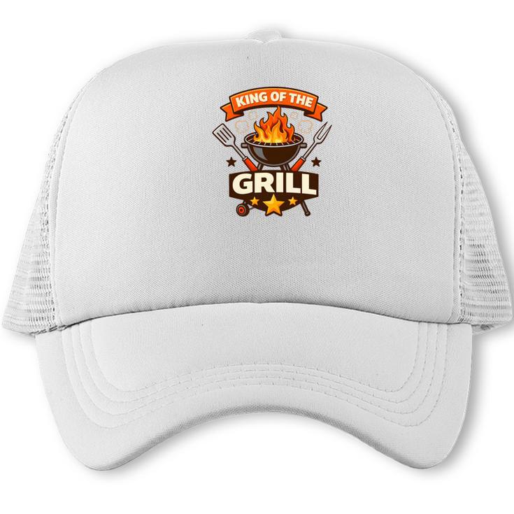 King Of The Grill BBQ Dad Grilling Master Barbecue Trucker Cap