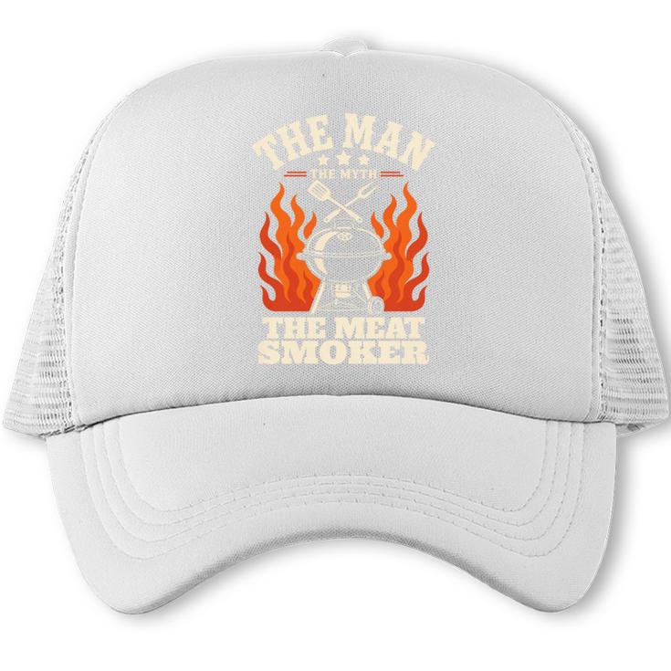Man Myth Meat Smoker Legend BBQ Dad Premium Tri-Blend Trucker Cap