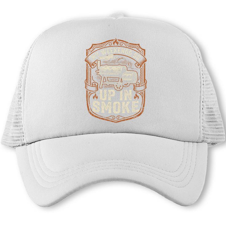 Meat Smoking BBQ Dad Premium Tri-Blend Trucker Cap