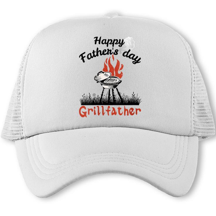 Women's Happy Father's Day Grillfather BBQ Dad Barbecue Trucker Cap
