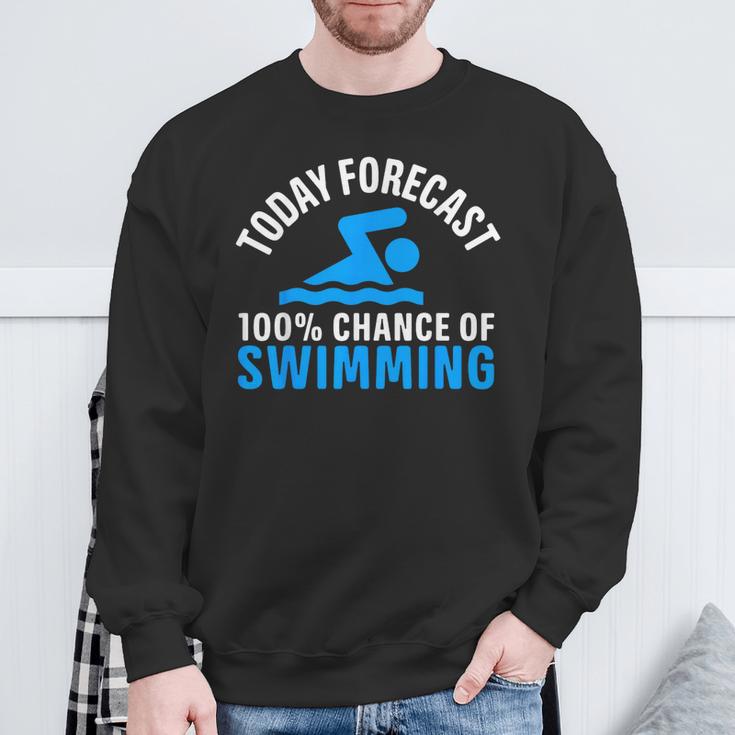 100 Chance Of Swimming Swimmer Swimming Sweatshirt Gifts for Old Men 100 Chance Of Swimming Swimmer Swimming Sweatshirt Gifts for Old Men