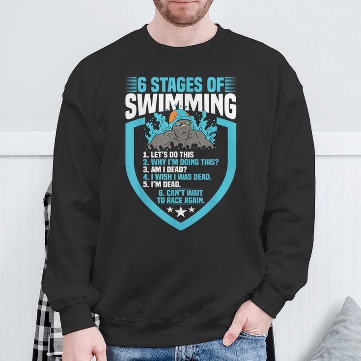 6 Stages Of Swimming Joke Sports Athlete Pool Swimmer Sweatshirt Gifts for Old Men 6 Stages Of Swimming Joke Sports Athlete Pool Swimmer Sweatshirt Gifts for Old Men