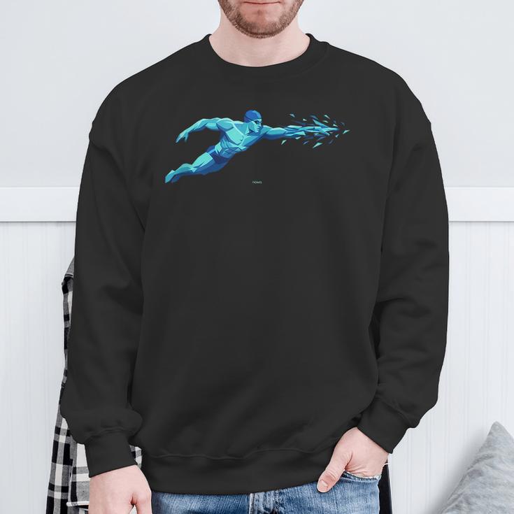 Blue Water Swimming In Freestyle Stroke Sweatshirt Gifts for Old Men Blue Water Swimming In Freestyle Stroke Sweatshirt Gifts for Old Men