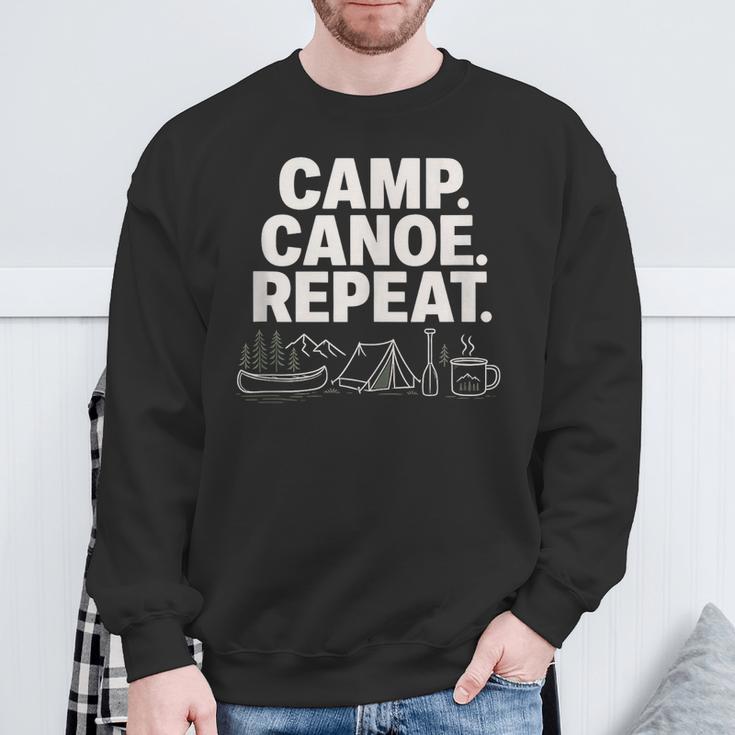 Camp Canoe Repeat Outdoor Adventure Sweatshirt Gifts for Old Men
