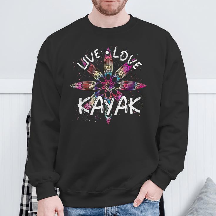 Canoe Boat Paddling Sport Kayaker Live Love Kayak Kayaking Sweatshirt Gifts for Old Men Canoe Boat Paddling Sport Kayaker Live Love Kayak Kayaking Sweatshirt Gifts for Old Men